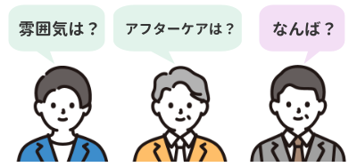 なんば院の口コミを整理したイラスト