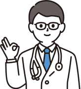 相談に対してOKサインを出しているドクターのイラスト